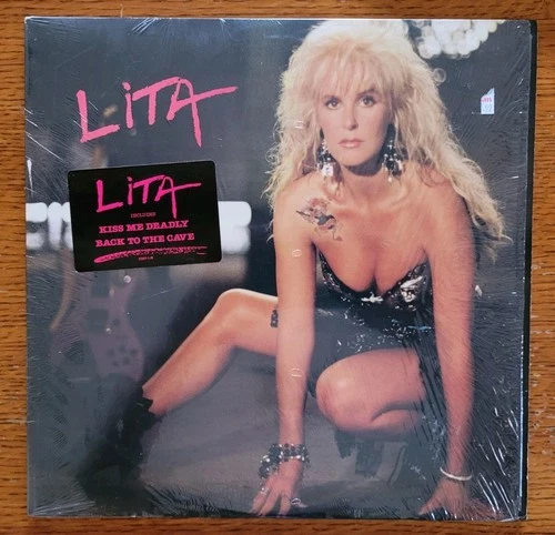Lita Ford 1988 LP ORIGINAL w/Inner EX/EX SHRINK KISS ME DEADLY PROMO STKR OZZY