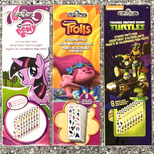 WOW 8 Sheets Teenage Mutant Ninja Turtles, My Little Pony, Trolls Pick of 1