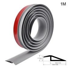 1/2/3M PVC Rubber Ramp Self Adhesive Threshold Reducer Floor Transition Strip