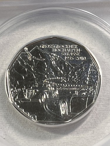 2010 Österreich 5 Euro Großglockner Silber Gedenkstätte bewertet MS 64 von ANACS