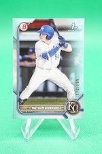 2022 Bowman Draft Base Aqua /199 #BD-44 Hayden Dunhurst Kansas City Royals LPN