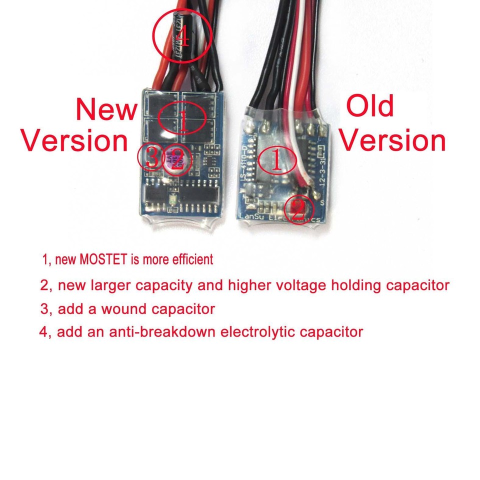 Powerday 10A Brushed Speed Controller (ESC) For RC Cars & Boats – 2-Pack For 1/16-1/24 Scale Models (Works With 130/180/260/280/380 Motors)