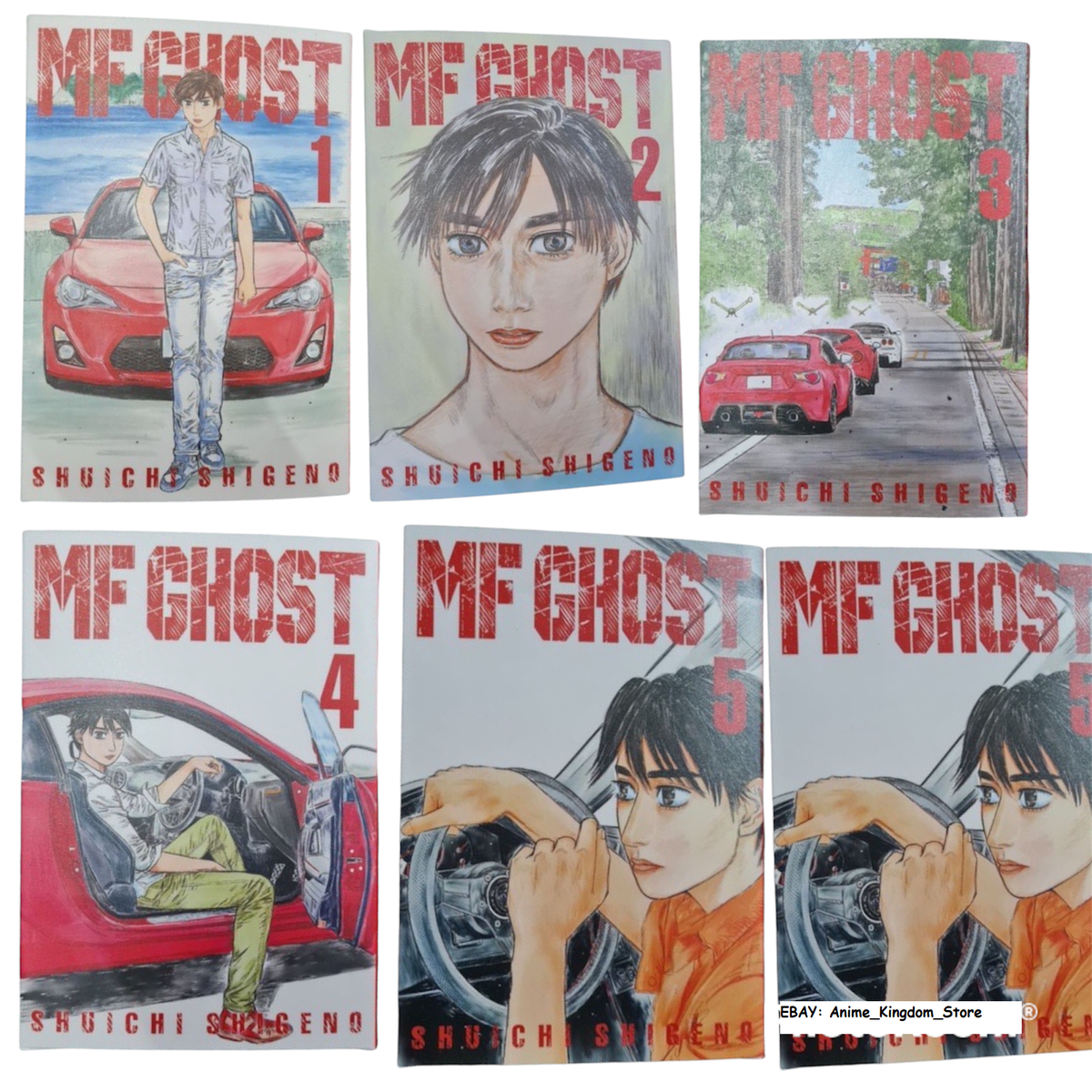 【初版・激レア特典あり】MF GHOST 1～12巻セット Full Set] MF Ghost Shuichi Shigeno Manga Volume 1-15 English