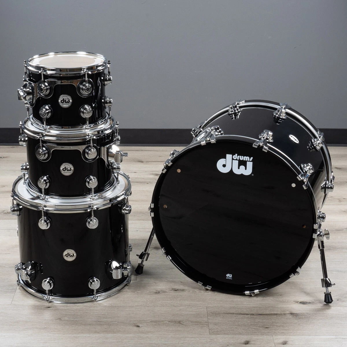 DW Drum Workshop Collectors Series 4 Piece Drum Kit Piano Black