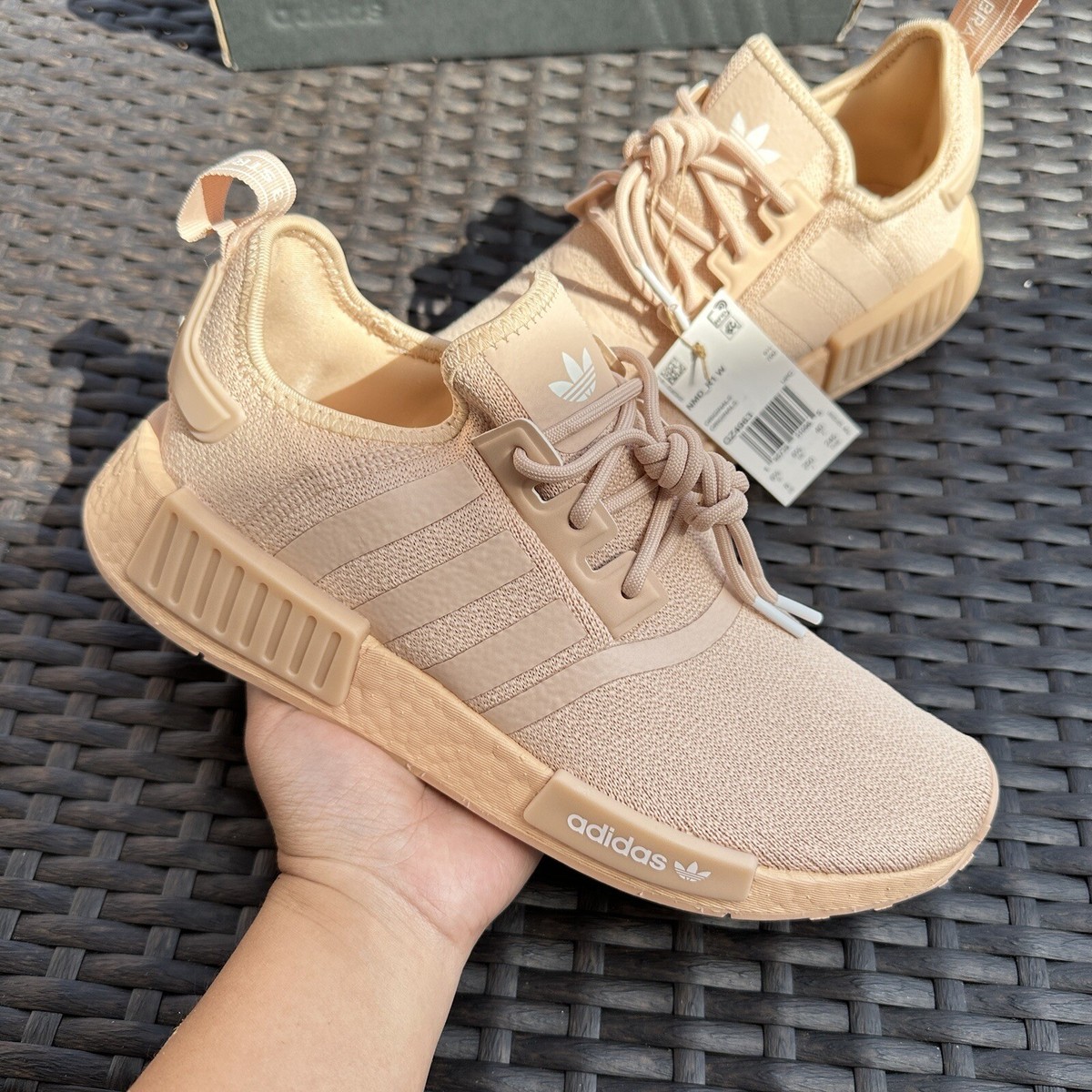 adidas gazelle silver green womens Shop White Mens adidas NMD R1 Lace Up Sneakers – Shoebacca main image 0