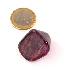 echter roter Rubin aus Indien Trommelstein Ø 30 mm / 23,21 g AA - Qualität 829