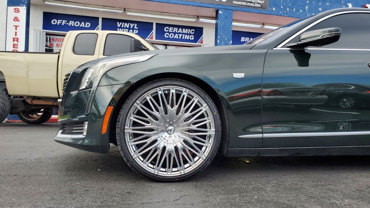 22 INCH 22X8.5 AZARA AZA 522 RIMS BP:5x120 Tire: 255/30ZR26 2017