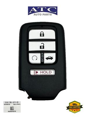 2016 OEM Genuine Honda Civic EX Tour Smart Key Fob 5b Fcc# Kr5v2x