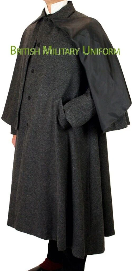 Inverness top coat leather