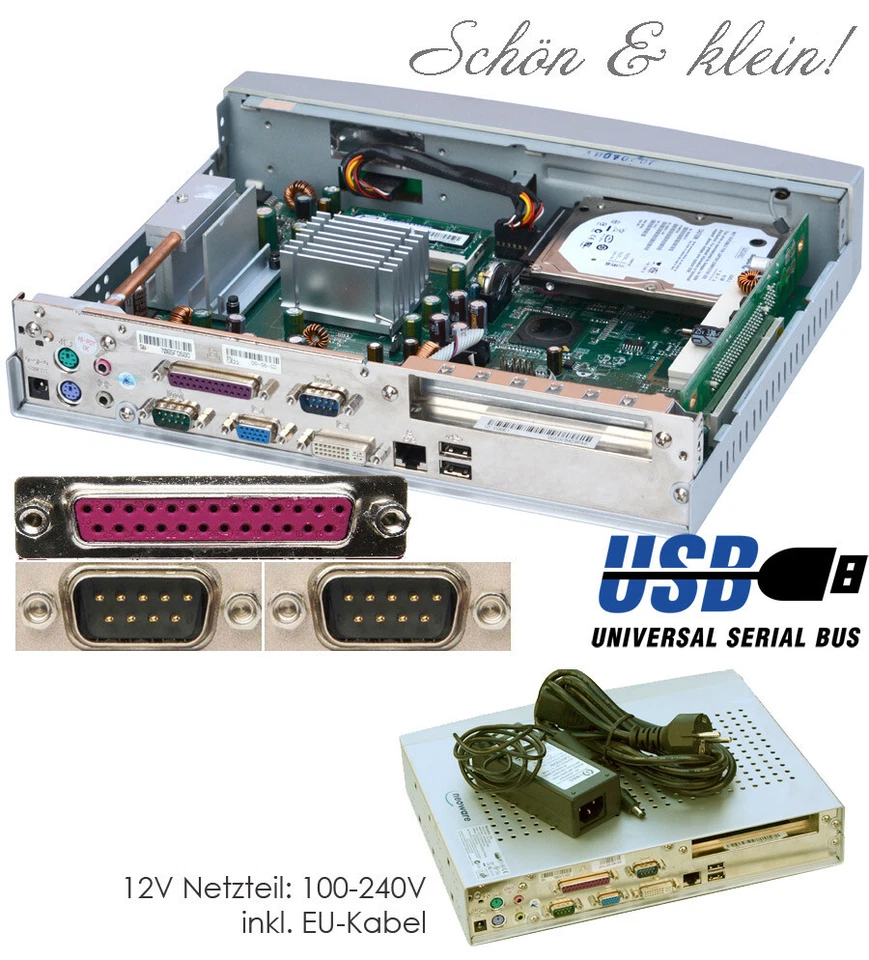 Computer 1Ghz Windows 98 40GB Ide HDD Dvd-Rom RS-232 Serial Lpt Parallel Dvd-Rw - Image 2 of 4
