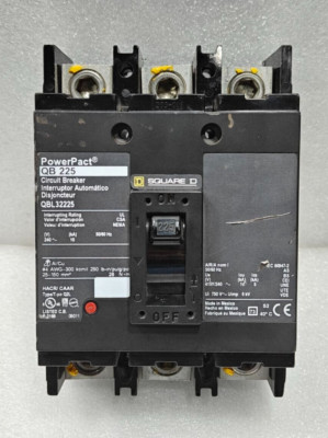 Square D QBL32225 PowerPact 225 AMP 3 Pole 240V Leistungsschalter Gebraucht