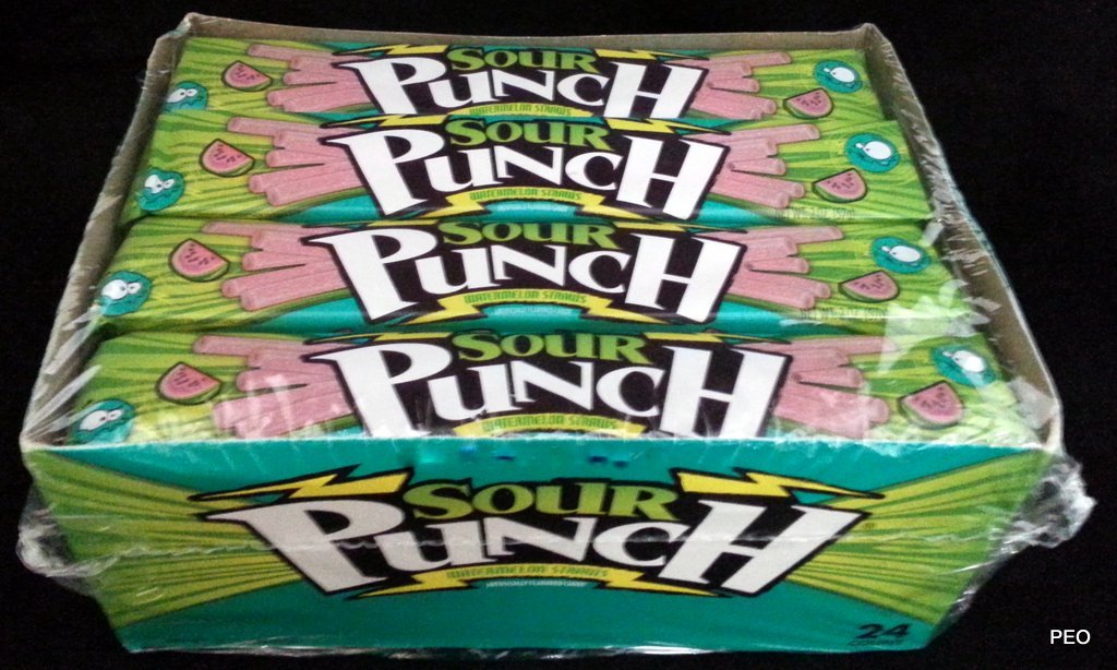 Sour Punch Straws Watermelon Flavor 48oz (3lbs) 24 Count for sale