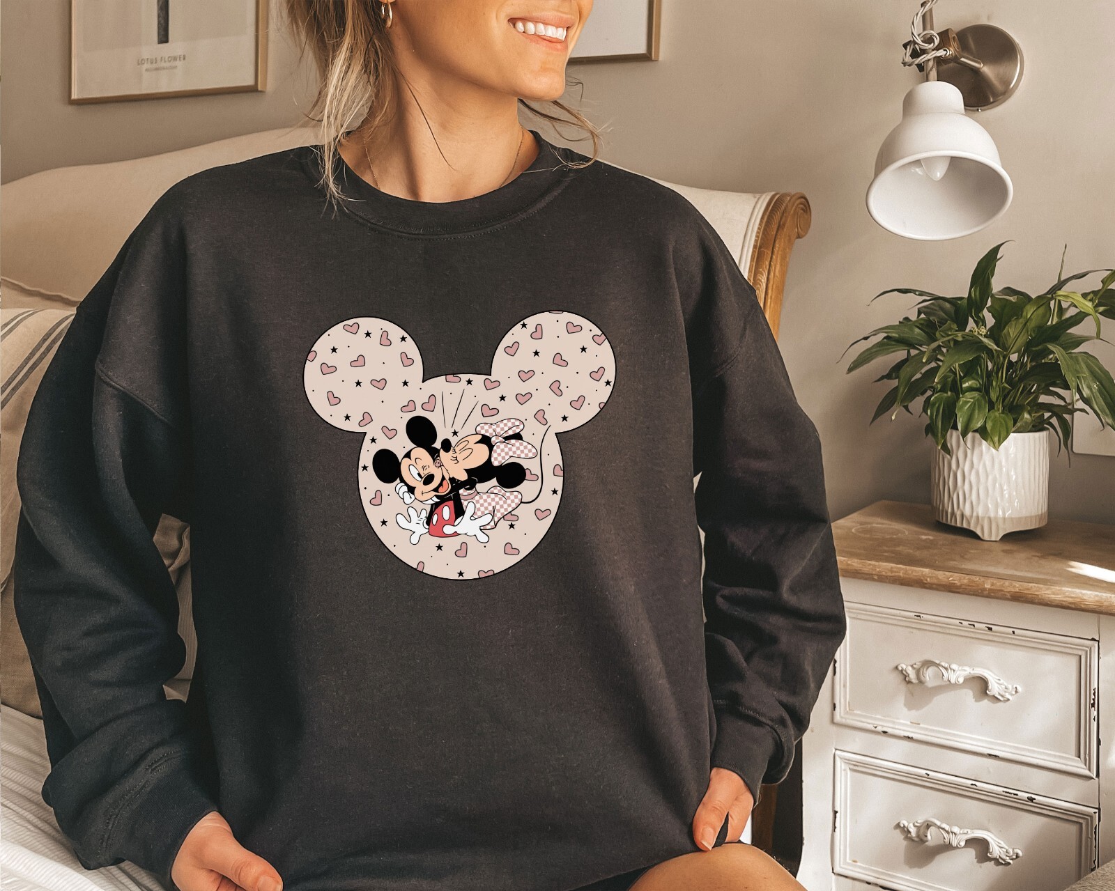 Mickey and Minnie Valentines Day Crewneck, Disney Valentine, Gift