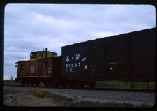Railroad Slide - Detroit Toledo & Ironton #110 Caboose 1981 Riga Michigan Train