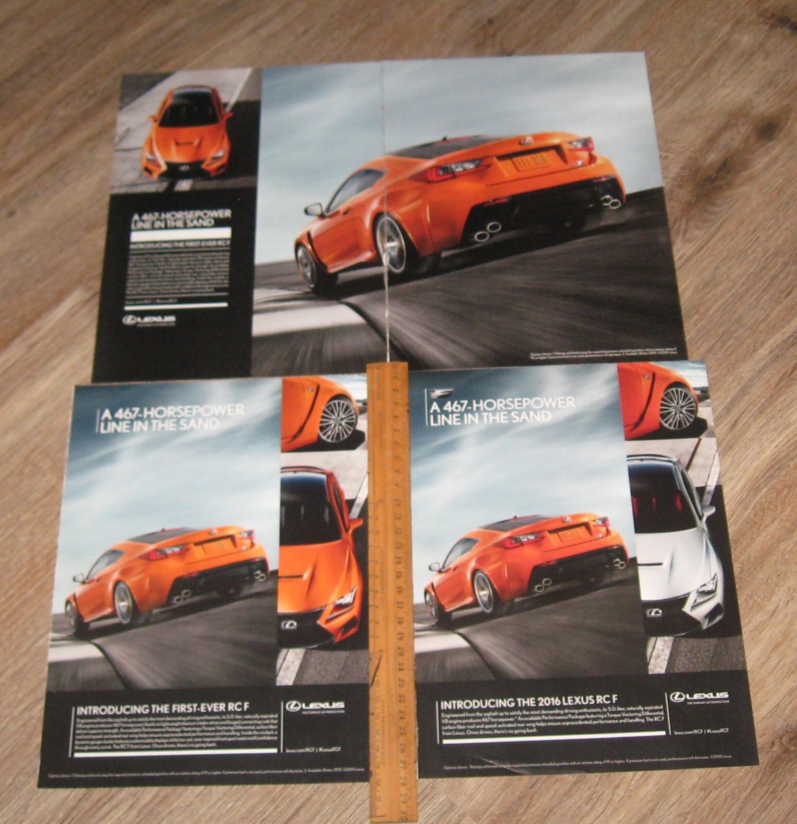 LEXUS Car AD 2015 RC F Orange original FULL PAGED magazine pages
