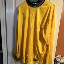 Nike Vintage 90's Swoosh Pullover Windbreaker Mens L Yellow