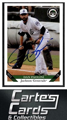 Dan Paolini 2015 Grandstand Jackson Generals #NNO  TTM/IP Signed Autographed