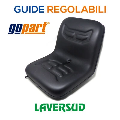 Sedile per Trattore Universale con Guide - Gopart TS15000GP 395mm x 345mm in PVC
