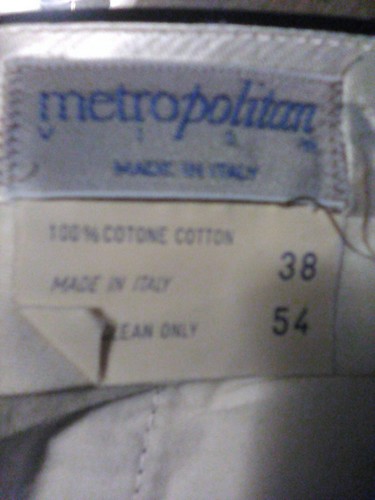 "METROPOLITAN" 100%COTTON MEN'S BLUE SUIT PANTS MADE IN ITALY - Picture 2 of 12