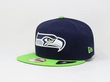 New Era 9Fifty Men Women Cap Seattle Seahawks Baycik Navy Green Snapback 950 Hat