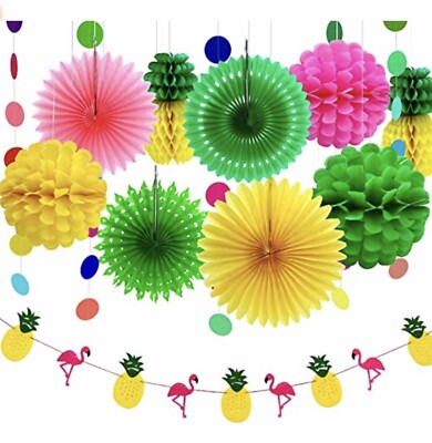 Aneco 11 Stück Hawaii Sommer Party Dekoration Kit X 3 Neu/Versiegelt