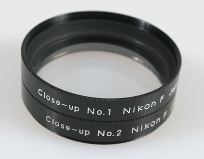 NIKON F CLOSE UP FILTER SET OF #1 AND #2