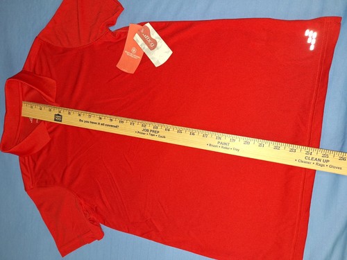 BCG DRI FIT BOYS YOUTH LARGE RED GOLF POLO SS SHIRT NEW - Picture 6 of 6