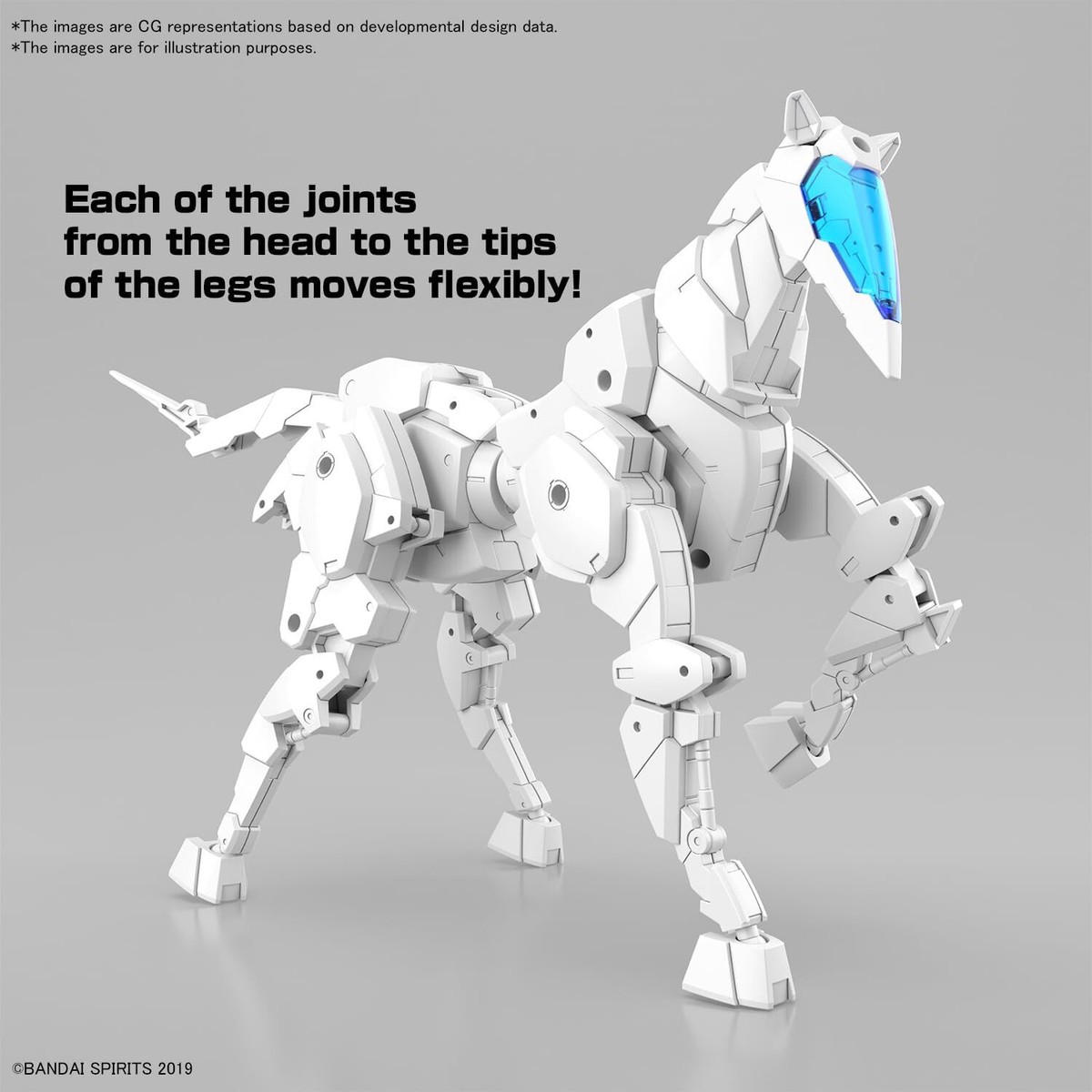 Bandai 30mm 1/144 Kit de Modèle Mécanique Cheval Armement Étendu Blanc