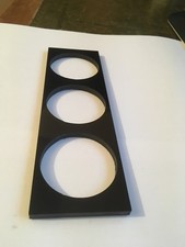matt black triple gauge mount single din