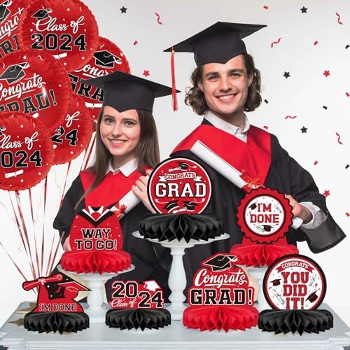 9PCS Graduation Party Decorations Class of 2024 Congrats Grad Table Centerpie... - Picture 4 of 7