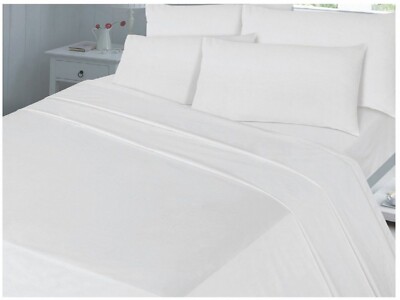 200 Fäden Hotel Qualität WEISS Flach Laken SET mit Kissenbezug Ägyptische Baumwolle