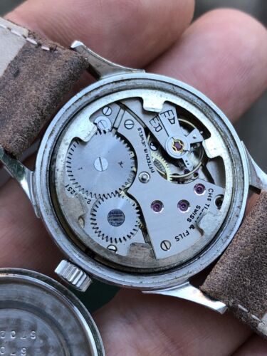 1950 Vintage Tissot Bicolor Dial Mens Watch All Steel Screwback Case 33,3mm - Bild 9 von 12
