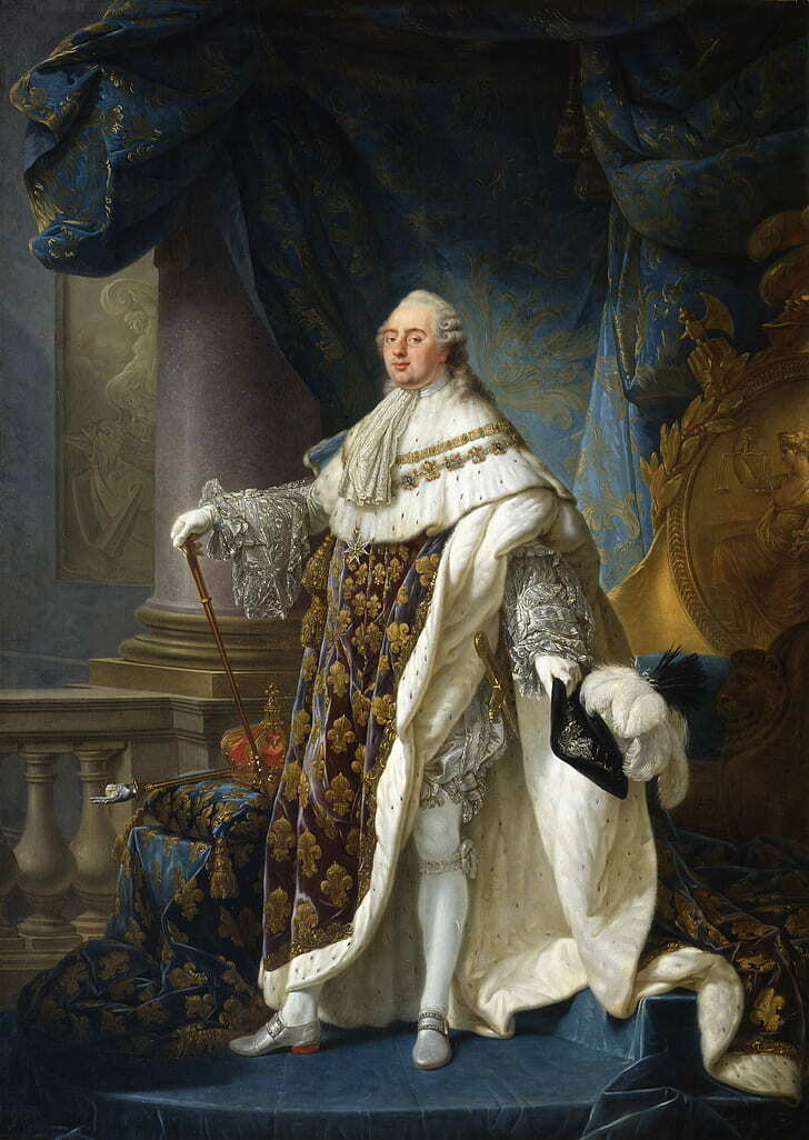 Toile Roi Louis XVI 50x70 cm - Tableau décoratif historique imprimé sur canevas de coton