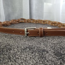 Womens stylish Skinny, Square Studs, Brown Belt Size M Waist: 86-96cm