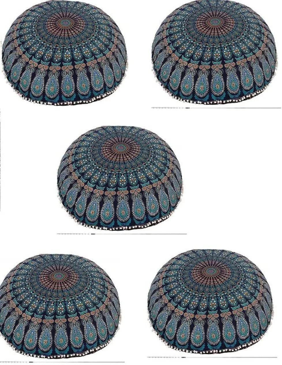 Mandala Cushion Pillow Cover Indian Round Pillows Case Bohemian Floor Throw Pouf
