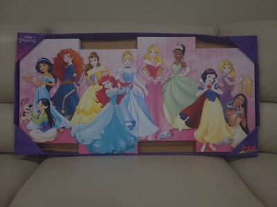 #ad Enchanting Disney Princess Wall Art Canvas Perfect for Kids#x27; Room Decor New $57.00