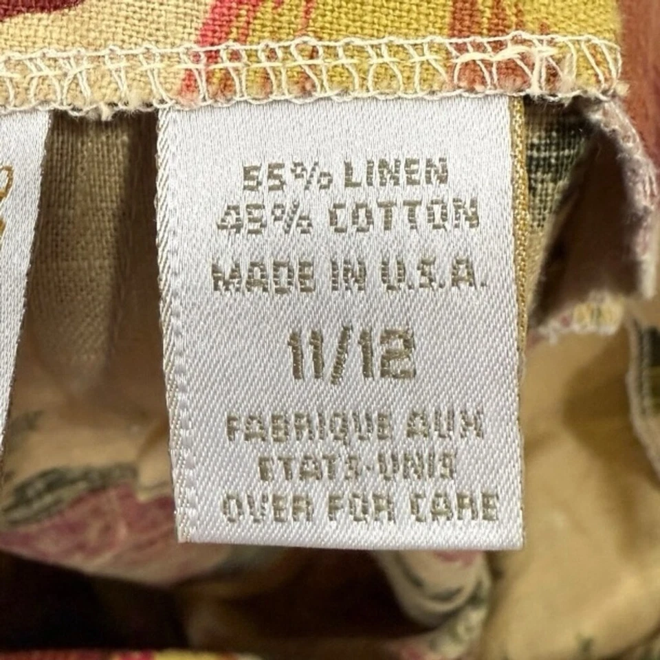 Express Vintage Linen Blend Tropical Floral Pants 11/12 - Image 4 of 4