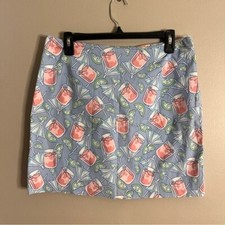 Vineyard Vines Size 6 Cotton Umbrella Drink Tropical Straight Skirt Casual