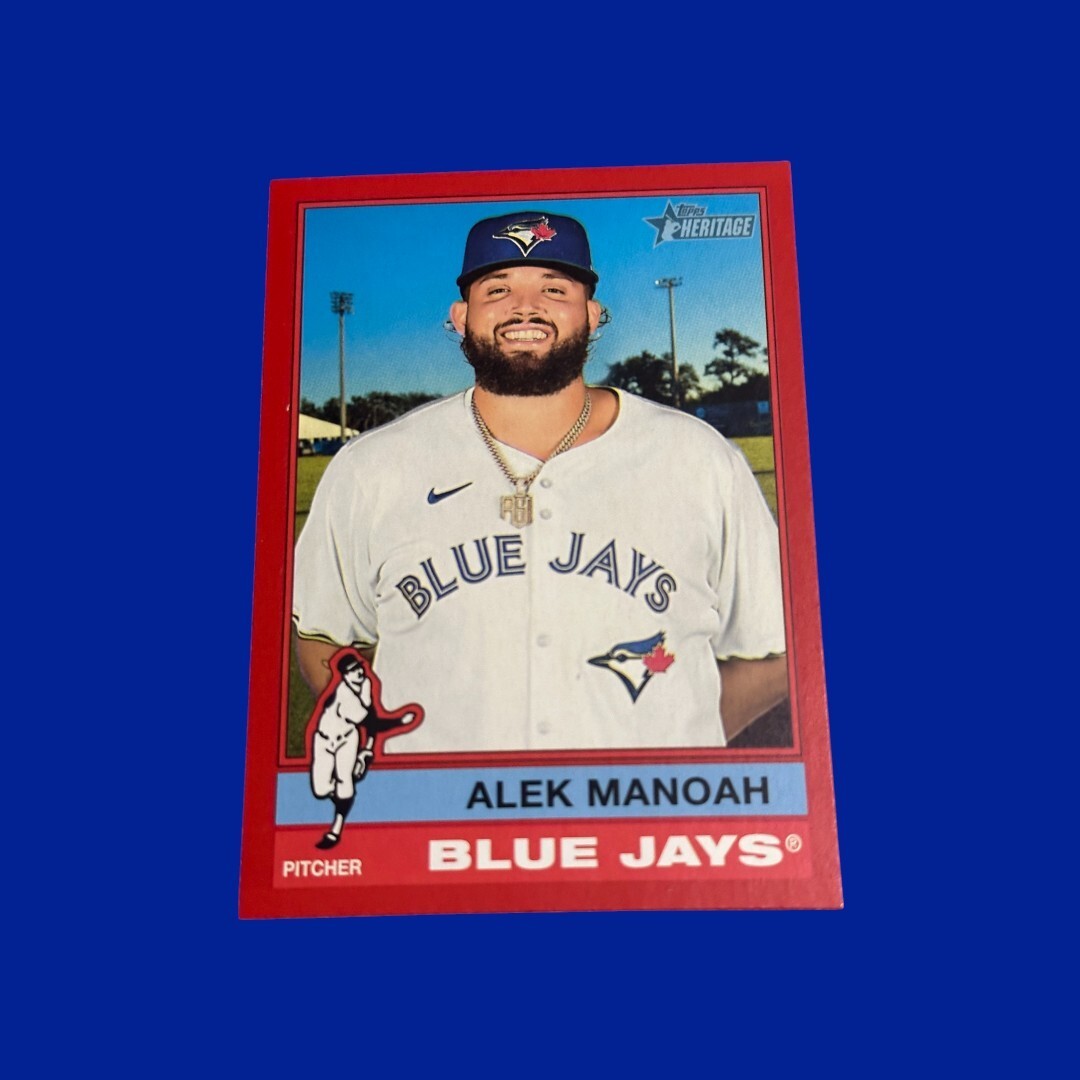 2025 Topps Heritage -#486 Alek Manoah Red Border Parallel