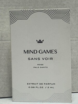 Mind Games SANS VOIR 2mL  0.06 FL. OZ.  Extrait De Parfum  Sample on Card NEW
