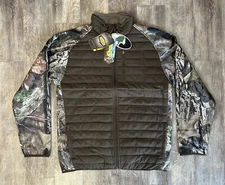 Yukon Gear Mossy Oak Men’s Teslin Hybrid Midlayer Brown Jacket Medium New w/Tags
