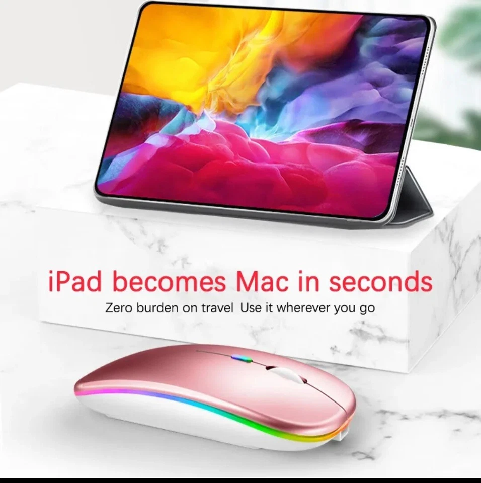 KBCASE Mouse for iPad, Wireless USB C Bluetooth LED Mouse, Type C... - Image 4 of 4