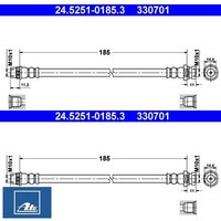 2X Bremsschlauch ATE 24.5251-0185.3 2 BremsschläUche Rechts Links FüR Renault