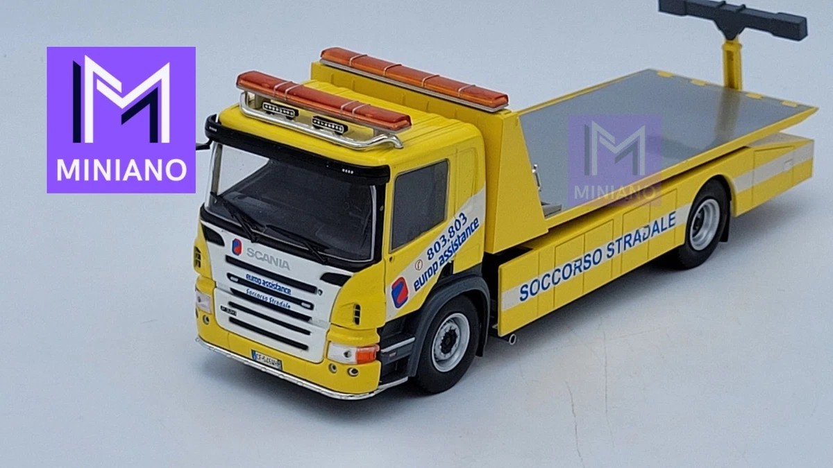 WIKING - Camion avec plateau de couleur rouge et jaune – SCANIA 4x2 - 1/87