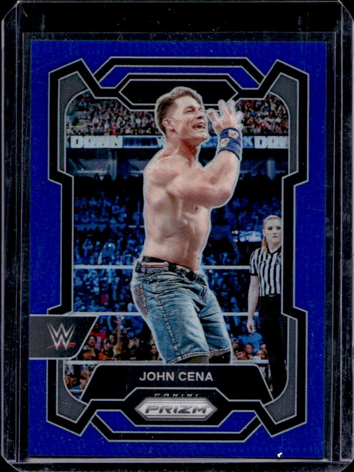 2024 Prizm WWE John Cena Blue Prizms #76/199