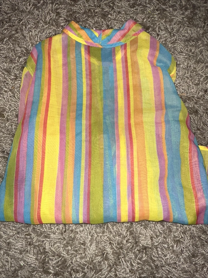 De Colección Años 60 Multicolor Peter Pan Sun Blazers Traje de Baño Cubrir/Blusa Talla Pequeña Foto 4 de 4