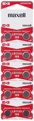 Maxell LR1130 Batterie 10er Blister 1,5 V Knopfzelle LR54 V10GA G10 189