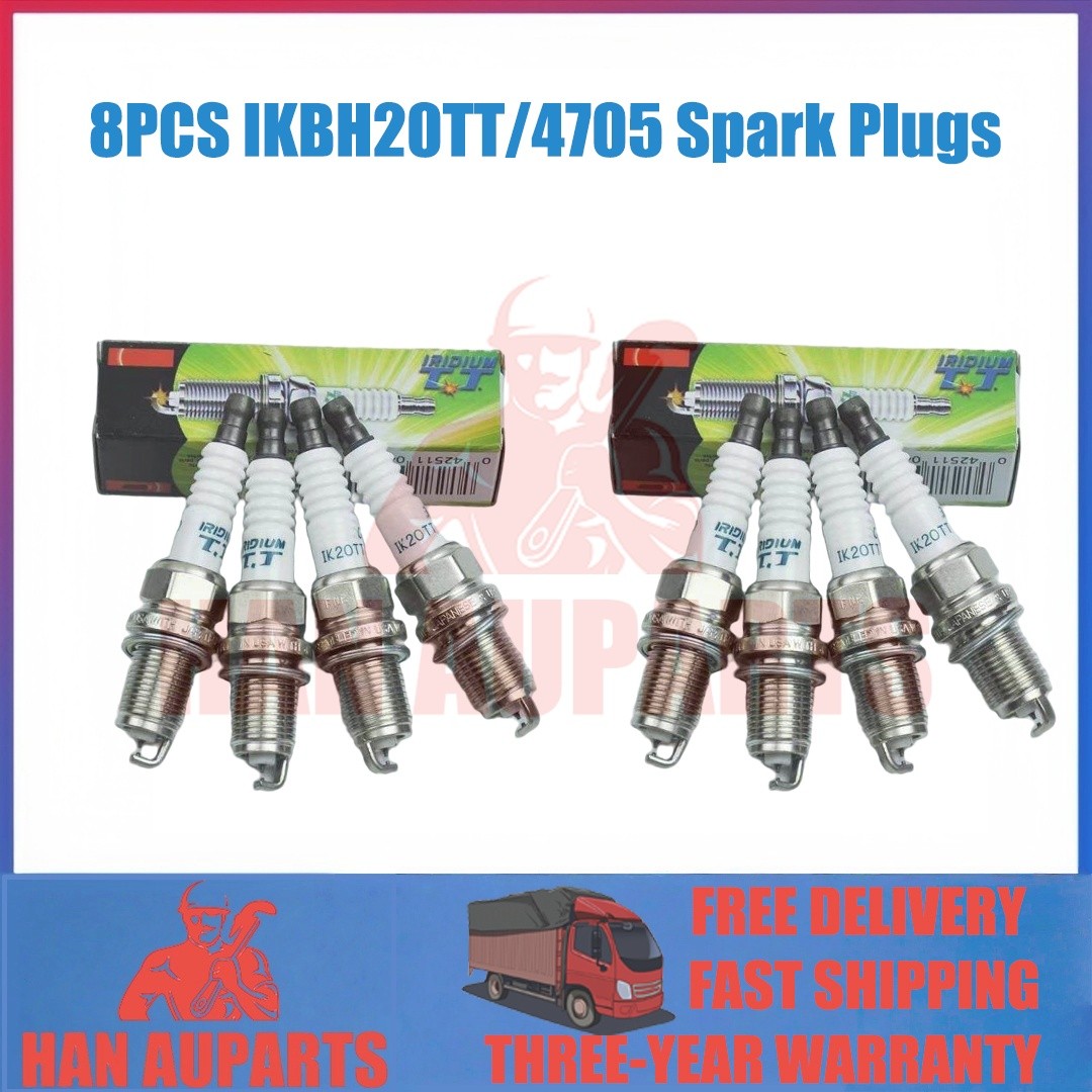 8PCS Genuine IKBH20TT/4705 Iridium TT 3 Prong Spark Plugs For Toyota LEXUS V6
