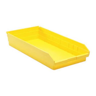 Quantum Storage Systems Qsb116yl Shelf Storage Bin, Polypropylene, Yellow, 4 In