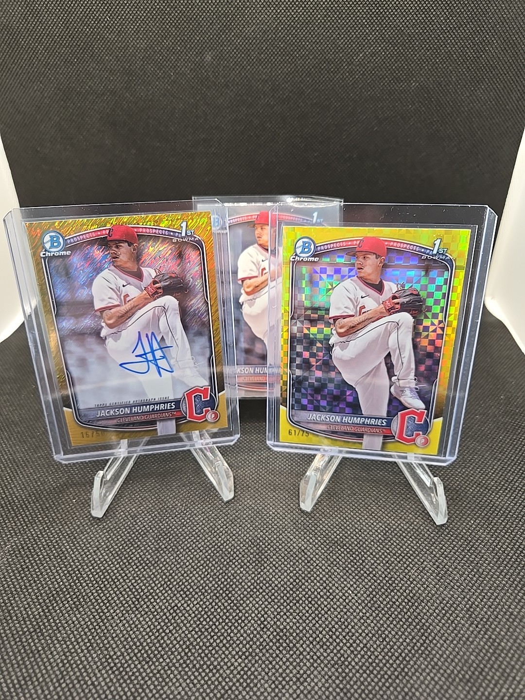 JACKSON HUMPHRIES 2025 BOWMAN CHROME 1ST GOLD Shummer AUTO /50 GUARDIANS